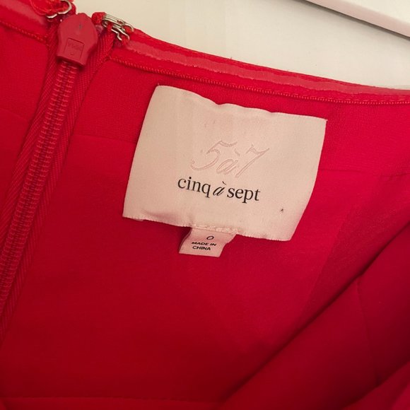 Cinq a Sept Red Strapless Dress - Picture 6 of 6
